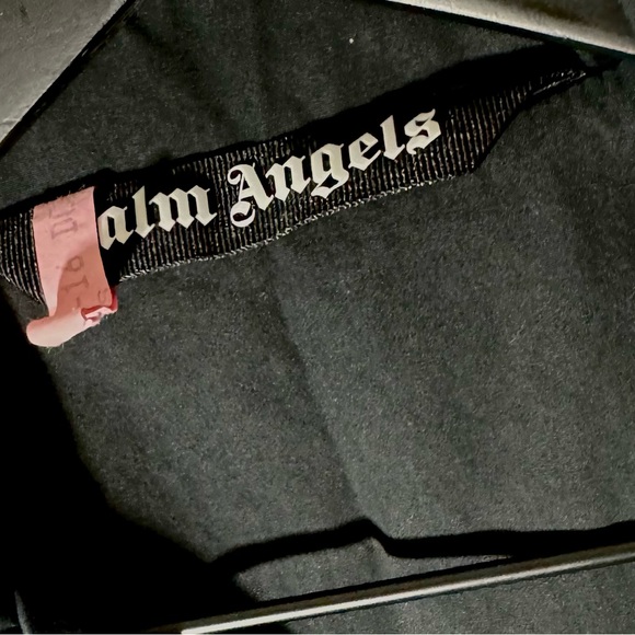 Palm Angels Black Button Up Shirt Palm Tree Print Mens Bowler Shirt - Picture 10 of 16